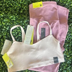 all in motion Pink Bralette and Leggings Set